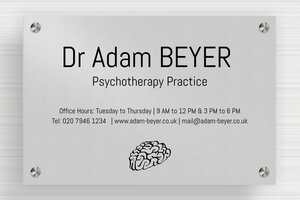 Business Signs - Printed Aluminium - anodise-noir - screws-spacer - en-uk-psycho-practice-sign-002-2-1748955659450