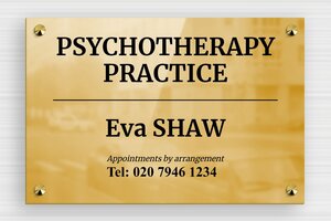 Psychotherapy Business Signs - Printed brass - poli-noir - screws-caps - en-uk-psychotherapy-practice-sign-003-3-1748955731336