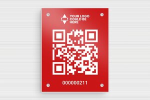 QR Code Signs - Printed Aluminium - rouge-blanc - holes-only - en-uk-qr-code-sign-001-4-1748956316764