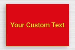 Rectangular Signs - Engraved PVC - rouge-jaune - none - en-uk-red-color-sign-003-1-1748958845132