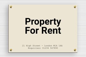 To Let Signs - Engraved PVC - ecru-noir - screws-caps - en-uk-rent-sign-003-3-1748955452554