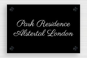 Modern House Number Signs - Engraved PVC - noir-blanc - screws-caps - en-uk-residence-sign-010-1-1748951634460