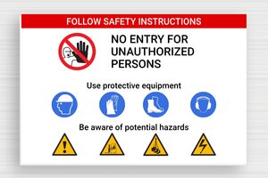 Health and Safety Signs - Sign 'Observe Safety Instructions' - custom - glue - en-uk-safety-warning-sign-012-3-1748949392556