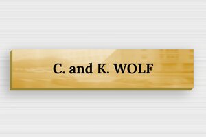 Self-adhesive Doorbell Signs - Engraved brass - poli-noir - glue - en-uk-self-adhesive-door-sign-004-3-1748955061801