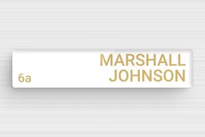 Self-adhesive Post Box Signs - Engraved Plexiglass - blanc-or - glue - en-uk-self-adhesive-mailbox-sign-003-2-1748960419090