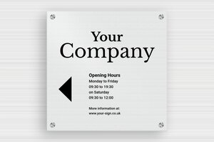 Shop Signs - Printed Aluminium - brosse-noir - screws-caps - en-uk-sign-aluminum-023-1-1748945630708