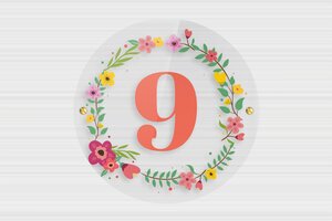 House Number Signs - Transparent Plexiglass - transparent - screws - en-uk-signpart-number-street-square-001-3-1748951486940