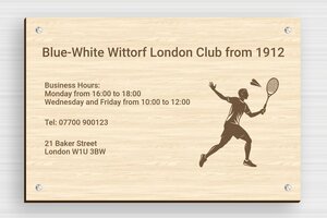 Signs by Area - Engraved Wood - erable - screws - en-uk-sports-club-sign-004-1-1748955968323 Signs by Area - Engraved Wood - erable - screws - en-uk-sports-club-sign-004-1-1748955968323