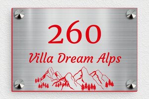 Stainless Steel House Number Signs - Engraved PVC - acier-rouge - screws-caps - en-uk-stainless-steel-house-number-sign-003-2-1748960722136