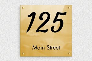 Stainless Steel House Number Signs - Engraved brass - poli-noir - screws - en-uk-stainless-steel-house-number-sign-003-4-1748960735970