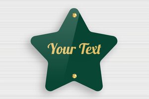 Star-shaped Signs - Engraved Plexiglass - vert-or - screws - en-uk-star-shaped-sign-002-5-1748959446283