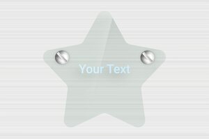 Star-shaped Signs - Clear plexiglass Green - vert - screws - en-uk-star-shaped-sign-003-1-1748959449468