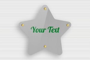 Star-shaped Signs - Engraved Plexiglass - gris-vert - screws - en-uk-star-shaped-sign-004-2-1748959472891
