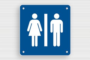 Toilet Signs for Doors - Restroom Sign - bleu-blanc - screws - en-uk-store-signage-0013-1-1748953021097