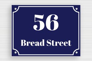 Street Name Signs - Engraved PVC - bleu-marine-blanc - screws - en-uk-street-sign-001-1-1748954142767