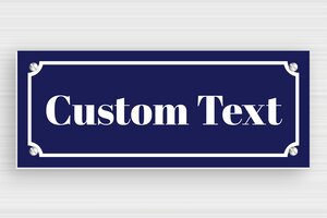 Street Name Signs - Engraved PVC - bleu-marine-blanc - screws - en-uk-street-sign-003-3-1748954219302