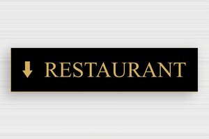 Hotel Signs - Restaurant Directional Sign - noir-or - glue - en-uk-tourism-hotel-arrow-010-3-1748945974010