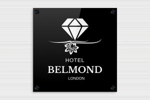 Hotel Signs - Engraved Plexiglass - noir-blanc - screws-caps - en-uk-tourism-hotel-sector-007-3-1748945924494