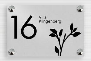 House Number Signs - Printed Aluminium - anodise-noir - screws-caps - en-uk-town-sign-016-1-1748951494817
