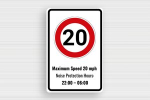 Traffic & Transport Signs - Sign ‘Maximum Speed 20 mph’   - custom - glue - en-uk-traffic-sign-001-01-1748953919247