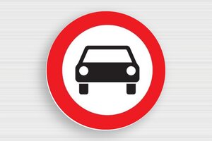 Traffic & Transport Signs - Sign ‘No entry for motor vehicles’ - custom - glue - en-uk-traffic-sign-001-5-1748953875705
