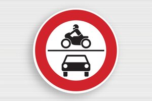 Traffic & Transport Signs - Sign ‘No entry for cars and motorcycles’ - custom - glue - en-uk-traffic-signs-001-4-1748953872400