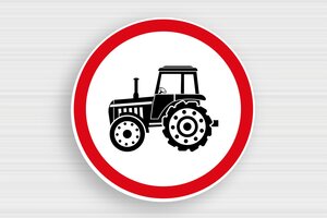 Traffic & Transport Signs - No Agricultural Vehicles Sign - custom - glue - en-uk-traffic-signs-001-5-1748953803112