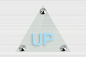 Triangular Signs - Clear plexiglass Green - vert - screws-caps - en-uk-triangular-sign-002-1-1748959107453