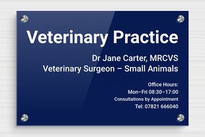 Business Signs - Printed Plexiglass - custom - screws-spacer - en-uk-veterinarian-008-1-1748950734280