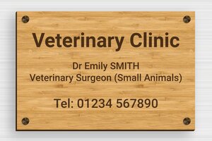 Wood Signs - Engraved Wood - bambou - screws-caps - en-uk-veterinary-clinic-wood-sign-004-5-1748957253685 Wood Signs - Engraved Wood - bambou - screws-caps - en-uk-veterinary-clinic-wood-sign-004-5-1748957253685