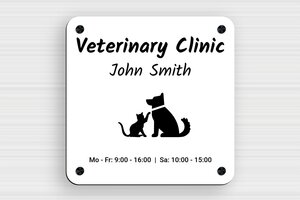 PVC Business Signs - Engraved PVC - blanc-noir - screws-caps - en-uk-veterinary-practice-pvc-sign-011-3-1748963393633