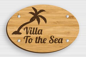 House Signs - Engraved Wood - bambou - screws - en-uk-villa-sign-006-4-1748951313537