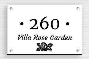 House Signs - Engraved PVC - blanc-noir - screws - en-uk-villa-sign-011-1-1748951397390