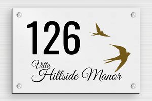 House Signs - Printed PVC - gris-noir - screws - en-uk-villa-sign-014-1-1748951386836