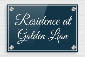 House Signs - Printed Plexiglass - custom - screws-caps - en-uk-villa-sign-019-1-1748951325517