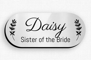 Magnetic Name Badges - Badge Engraved PVC - gris-brillant-noir - badge - en-uk-wedding-sign-001-3-1748953398139