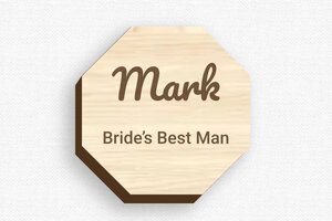 Wedding Name Badges - Badge Engraved Wood - erable - badge - en-uk-wedding-sign-003-3-1748953403669