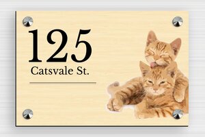 Wood House Number Signs - Printed PVC - erable-noir - screws-caps - en-uk-wooden-house-number-sign-002-4-1748960808051