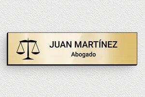 Placas para Abogados - PVC - undefined - or-brillant-noir - glue - es-abogado-0012-1-1747820574722