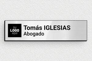 Placas de Acero Inoxidable - PVC - undefined - gris-brillant-noir - glue - es-abogado-020-0-1747820706943