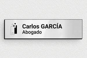 Placas para Despachos de Abogados - PVC - undefined - gris-brillant-noir - glue - es-abogado-020-0-1748857691169