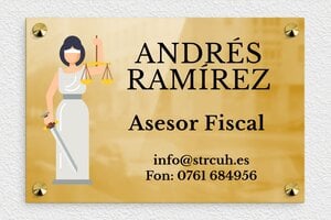 Placas para Abogados - Latón - undefined - poli - screws-caps - es-abogado-cuadrado-004-5-1747820702947