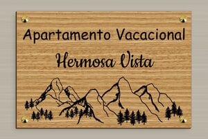 Placas de Madera para Puerta  - Madera - undefined - chene - screws-caps - es-apartamento-vacacional-letrero-002-5-1747825162703