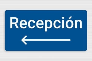 Señalética para Hotel - Señalización Direccional Recepción - undefined - bleu-blanc - glue - es-area-turismo-hotel-flecha-006-3-1747818225943