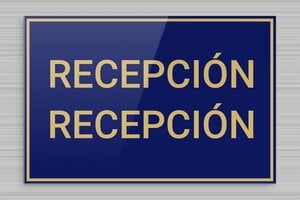 Señalética para Hotel - Panel de Recepción - undefined - bleu-or - none - es-area-turismo-hotel-recepcion-004-3-1747818415484