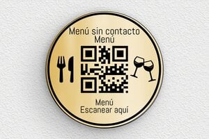 Placas Redondas - PVC - undefined - or-brosse-noir - none - es-area-turismo-restaurante-menu-004-3-1747817929308