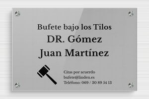 Placas para Abogados - Plexiglás - undefined - gris-noir - screws-spacer - es-bufete-abogados-008-1-1747820537133