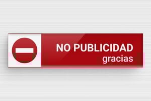 Placas de Timbre de Metacrilato - Placa PVC 'No Publicidad' - undefined - rouge-blanc - glue - es-buzon-placa-plexiglas-005-4-1747897587600