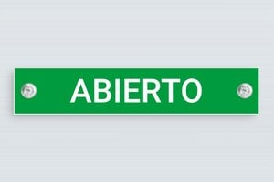 Fijaciones para Placas - Cartel 'Negocio Abierto' - undefined - vert-blanc - suction-cup - es-cartel-abierta-negocio-001-3-1747818877354