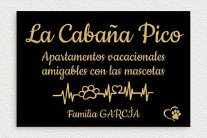 Placas para Puerta de Entrada - PVC - undefined - noir-or - glue - es-cartel-apartamento-vacacional-004-3-1747825228277